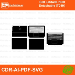 Dell Latitude 7320 Detachable (T04H) File thiết kế Skin, Template Vector chuẩn cắt decal | KhoThiếtKế.vn