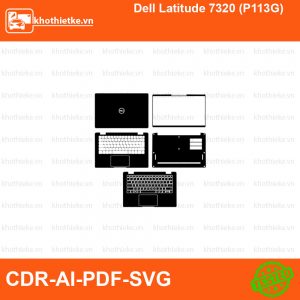 Dell Latitude 7320 (P113G) File thiết kế Skin, Template Vector chuẩn cắt decal | KhoThiếtKế.vn
