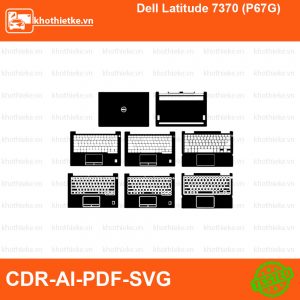 Dell Latitude 7370 (P67G) File thiết kế Skin, Template Vector chuẩn cắt decal | KhoThiếtKế.vn