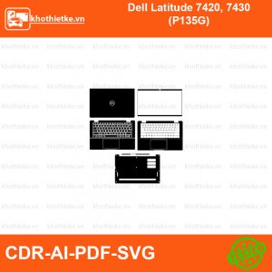Dell Latitude 7420, 7430 (P135G) File thiết kế Skin, Template Vector chuẩn cắt decal | KhoThiếtKế.vn