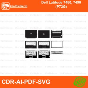 Dell Latitude 7480, 7490 (P73G) File thiết kế Skin, Template Vector chuẩn cắt decal | KhoThiếtKế.vn