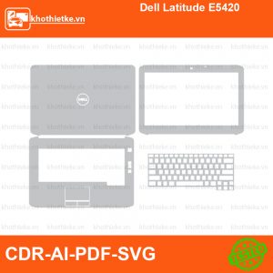 Dell Latitude E5420 File thiết kế Skin, Template Vector chuẩn cắt decal | KhoThiếtKế.vn