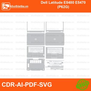 Dell Latitude E5480 E5470 (P62G) File thiết kế Skin, Template Vector chuẩn cắt decal | KhoThiếtKế.vn