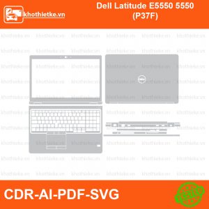 Dell Latitude E5550 5550 (P37F) File thiết kế Skin, Template Vector chuẩn cắt decal | KhoThiếtKế.vn