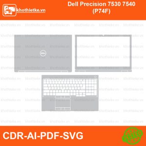 Dell Precision 7530 7540 (P74F) File thiết kế Skin, Template Vector chuẩn cắt decal | KhoThiếtKế.vn