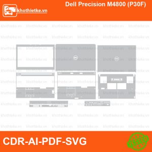 Dell Precision M4800 (P30F) File thiết kế Skin, Template Vector chuẩn cắt decal | KhoThiếtKế.vn