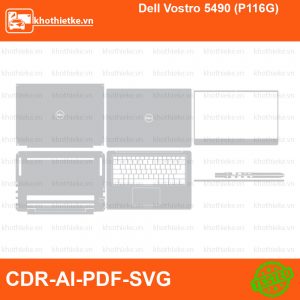 Dell Vostro 5490 (P116G) File thiết kế Skin, Template Vector chuẩn cắt decal | KhoThiếtKế.vn