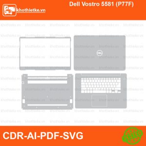 Dell Vostro 5581 (P77F) File thiết kế Skin, Template Vector chuẩn cắt decal | KhoThiếtKế.vn