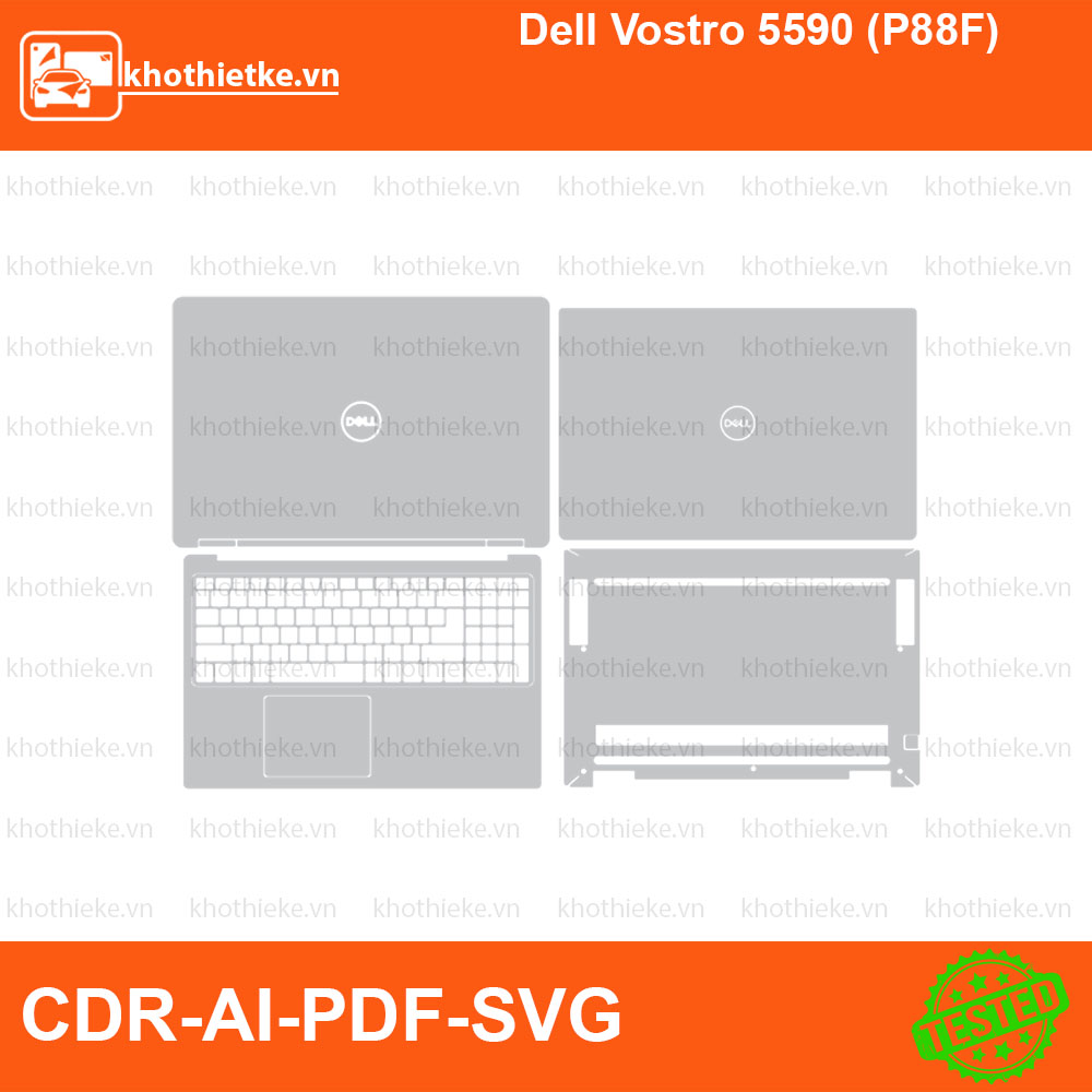 Dell Vostro 5590 (P88F) File thiết kế Skin, Template Vector chuẩn cắt decal | KhoThiếtKế.vn