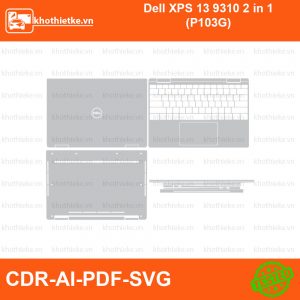 Dell XPS 13 9310 2 in 1 (P103G) File thiết kế Skin, Template Vector chuẩn cắt decal | KhoThiếtKế.vn