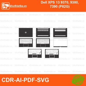 Dell XPS 13 9370, 9380, 7390 (P82G) File thiết kế Skin, Template Vector chuẩn cắt decal | KhoThiếtKế.vn