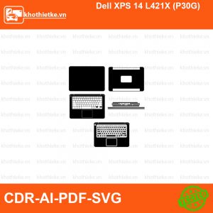 Dell XPS 14 L421X (P30G) File thiết kế Skin, Template Vector chuẩn cắt decal | KhoThiếtKế.vn