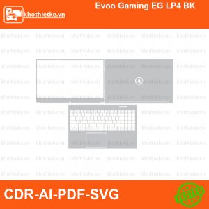 Evoo Gaming EG LP4 BK File thiết kế Skin, Template Vector chuẩn cắt decal | KhoThiếtKế.vn