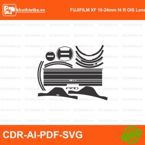 FUJIFILM XF 10-24mm f4 R OIS Lens File thiết kế Skin máy ảnh & Lens, Template Vector chuẩn cắt decal | KhoThiếtKế.vn