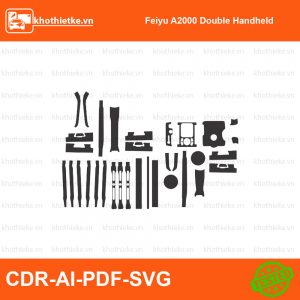Feiyu A2000 Double Handheld File thiết kế Skin máy ảnh & Lens, Template Vector chuẩn cắt decal | KhoThiếtKế.vn