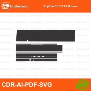 Fujifilm GF 110 F2 R Lens File thiết kế Skin máy ảnh & Lens, Template Vector chuẩn cắt decal | KhoThiếtKế.vn