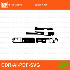 Fujifilm X-100 File thiết kế Skin máy ảnh & Lens, Template Vector chuẩn cắt decal | KhoThiếtKế.vn