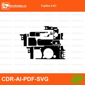 Fujifilm X-E1 File thiết kế Skin máy ảnh & Lens, Template Vector chuẩn cắt decal | KhoThiếtKế.vn