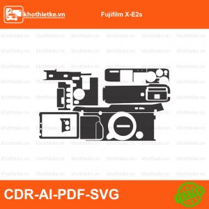 Fujifilm X-E2s File thiết kế Skin máy ảnh & Lens, Template Vector chuẩn cắt decal | KhoThiếtKế.vn