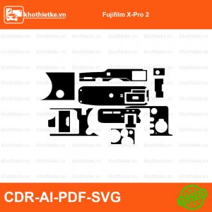 Fujifilm X-Pro 2 File thiết kế Skin máy ảnh & Lens, Template Vector chuẩn cắt decal | KhoThiếtKế.vn