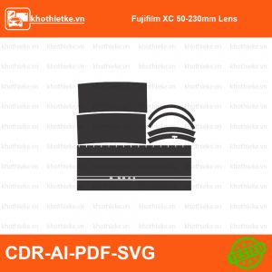 Fujifilm XC 50-230mm Lens File thiết kế Skin máy ảnh & Lens, Template Vector chuẩn cắt decal | KhoThiếtKế.vn