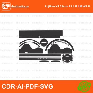 Fujifilm XF 23mm F1.4 R LM WR II File thiết kế Skin máy ảnh & Lens, Template Vector chuẩn cắt decal | KhoThiếtKế.vn