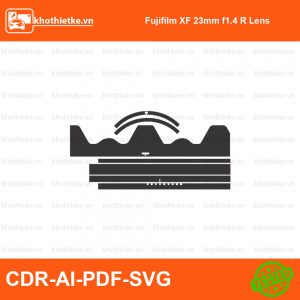 Fujifilm XF 23mm f1.4 R Lens File thiết kế Skin máy ảnh & Lens, Template Vector chuẩn cắt decal | KhoThiếtKế.vn