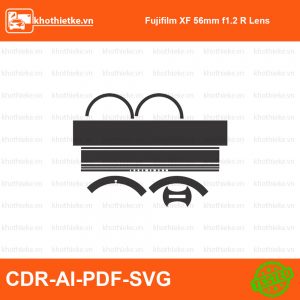 Fujifilm XF 56mm f1.2 R Lens File thiết kế Skin máy ảnh & Lens, Template Vector chuẩn cắt decal | KhoThiếtKế.vn