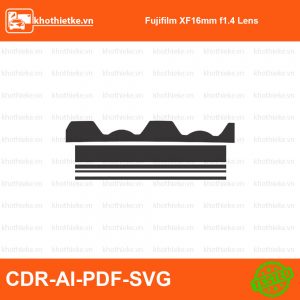 Fujifilm XF16mm f1.4 Lens File thiết kế Skin máy ảnh & Lens, Template Vector chuẩn cắt decal | KhoThiếtKế.vn