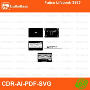 Fujisu Lifebook S935 File thiết kế Skin, Template Vector chuẩn cắt decal | KhoThiếtKế.vn