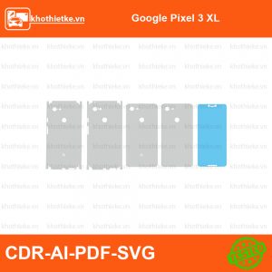 Google Pixel 3 XL File thiết kế Skin, Template Vector chuẩn cắt decal | KhoThiếtKế.vn