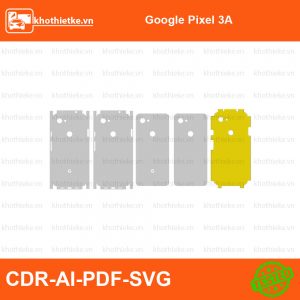 Google Pixel 3A File thiết kế Skin, Template Vector chuẩn cắt decal | KhoThiếtKế.vn