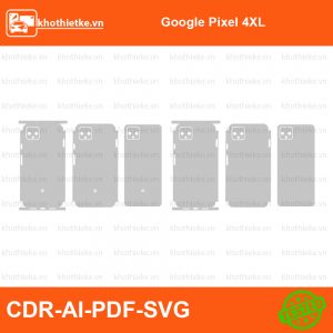 Google Pixel 4XL File thiết kế Skin, Template Vector chuẩn cắt decal | KhoThiếtKế.vn