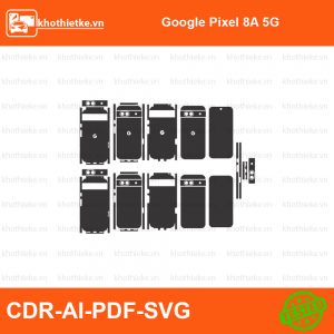 Google Pixel 8A 5G File thiết kế Skin, Template Vector chuẩn cắt decal | KhoThiếtKế.vn