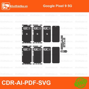 Google Pixel 9 5G File thiết kế Skin, Template Vector chuẩn cắt decal | KhoThiếtKế.vn