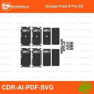 Google Pixel 9 Pro 5G File thiết kế Skin, Template Vector chuẩn cắt decal | KhoThiếtKế.vn