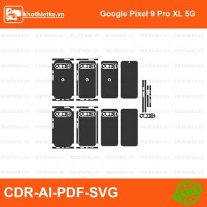 Google Pixel 9 Pro XL 5G File thiết kế Skin, Template Vector chuẩn cắt decal | KhoThiếtKế.vn