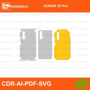 HONOR 20 Pro File thiết kế Skin, Template Vector chuẩn cắt decal | KhoThiếtKế.vn