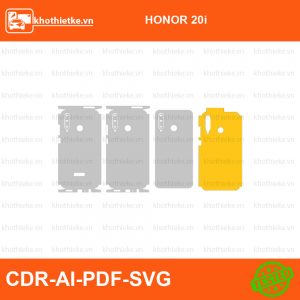 HONOR 20i File thiết kế Skin, Template Vector chuẩn cắt decal | KhoThiếtKế.vn