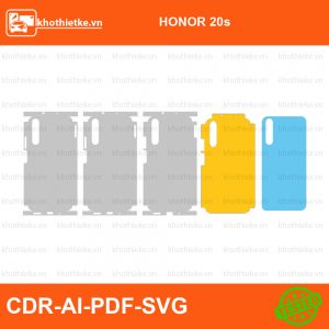 HONOR 20s File thiết kế Skin, Template Vector chuẩn cắt decal | KhoThiếtKế.vn