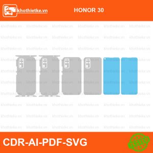 HONOR 30 File thiết kế Skin, Template Vector chuẩn cắt decal | KhoThiếtKế.vn