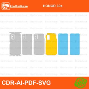 HONOR 30s File thiết kế Skin, Template Vector chuẩn cắt decal | KhoThiếtKế.vn