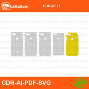 HONOR 7c File thiết kế Skin, Template Vector chuẩn cắt decal | KhoThiếtKế.vn