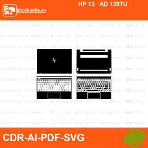 HP 13 AD 139TU File thiết kế Skin, Template Vector chuẩn cắt decal | KhoThiếtKế.vn
