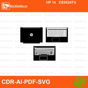 HP 14 CE0024TU File thiết kế Skin, Template Vector chuẩn cắt decal | KhoThiếtKế.vn