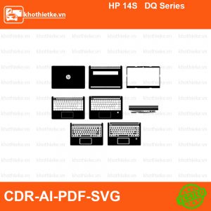 HP 14S DQ Series File thiết kế Skin, Template Vector chuẩn cắt decal | KhoThiếtKế.vn