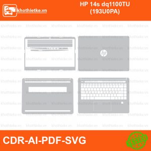 HP 14s dq1100TU (193U0PA) File thiết kế Skin, Template Vector chuẩn cắt decal | KhoThiếtKế.vn