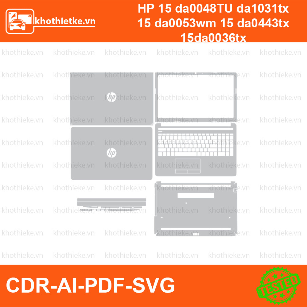 HP 15 da0048TU da1031tx 15 da0053wm 15 da0443tx 15da0036tx File thiết kế Skin, Template Vector chuẩn cắt decal | KhoThiếtKế.vn