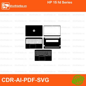 HP 15 fd Series File thiết kế Skin, Template Vector chuẩn cắt decal | KhoThiếtKế.vn