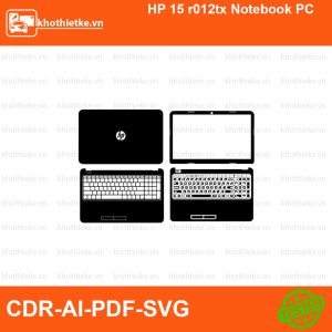 HP 15 r012tx Notebook PC File thiết kế Skin, Template Vector chuẩn cắt decal | KhoThiếtKế.vn